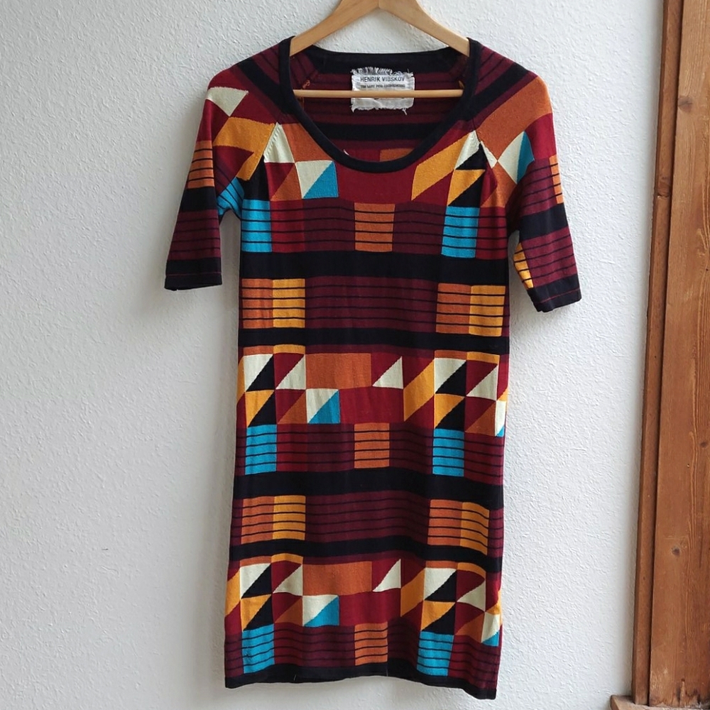 Henrik Vibskov Panopticon knit colorblock dress